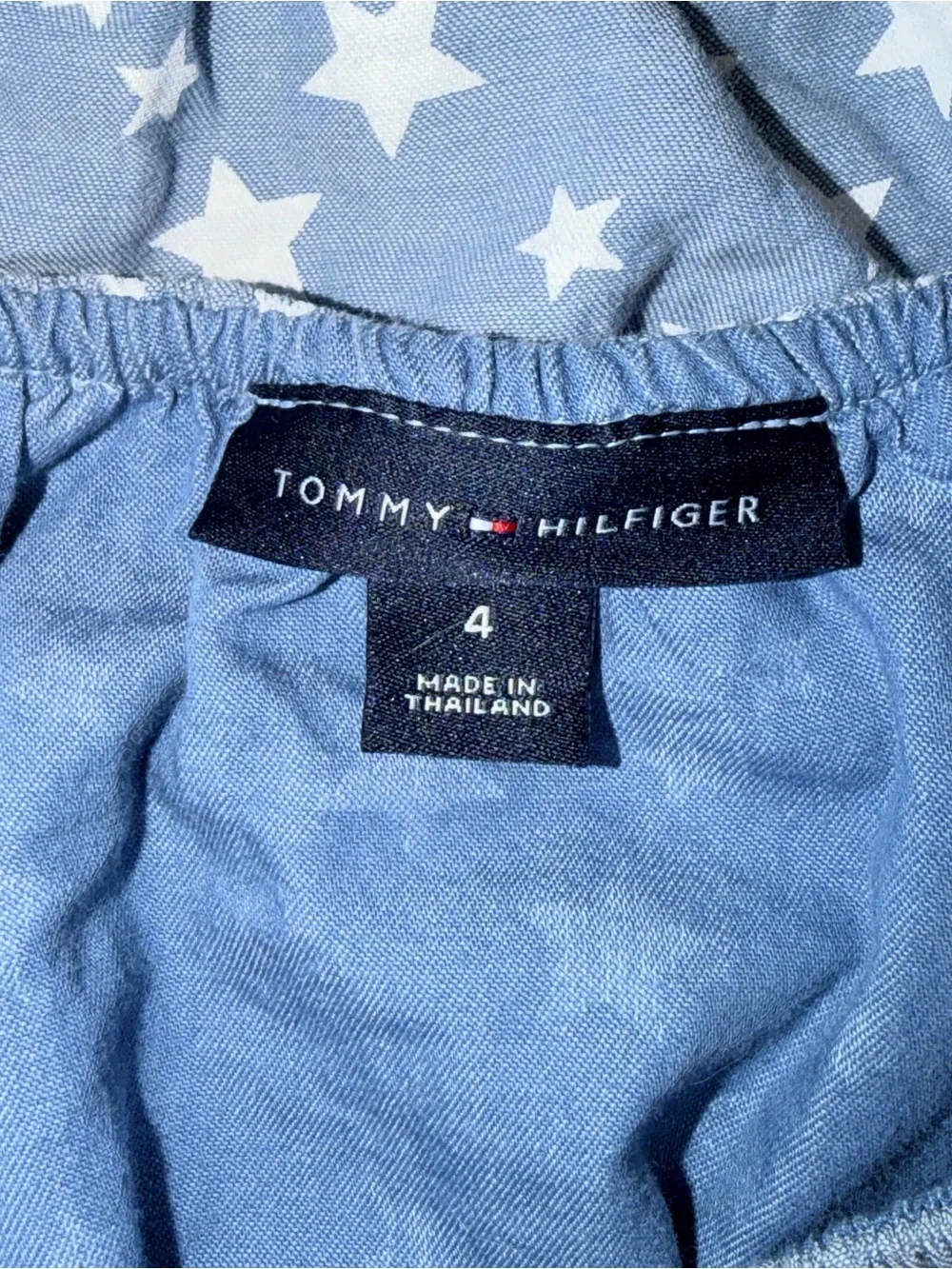 Tommy Hilfiger Light Blue & White Star Ruffle Tank + Shorts Set